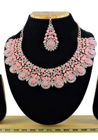 Picture of Delightful Light Coral Necklace Set