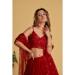 Picture of Wonderful Georgette & Net & Organza Red Lehenga Choli