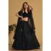 Picture of Georgette & Net & Organza Black Lehenga Choli