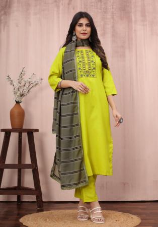 Picture of Ideal Cotton Golden Rod Readymade Salwar Kameez