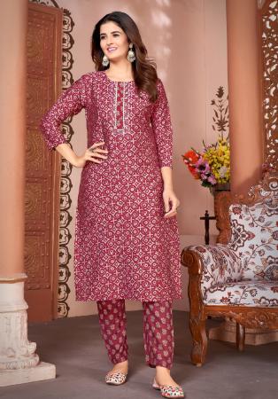 Picture of Excellent Rayon Maroon Kurtis & Tunic