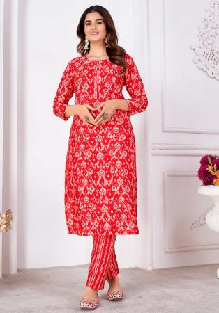 Picture of Taking Rayon Crimson Kurtis & Tunic