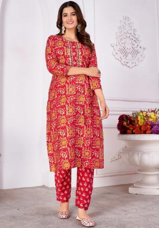 Picture of Beauteous Rayon Deep Pink Kurtis & Tunic