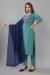 Picture of Splendid Crepe Cadet Blue Readymade Salwar Kameez