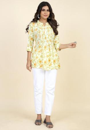 Picture of Comely Rayon Beige Kurtis & Tunic