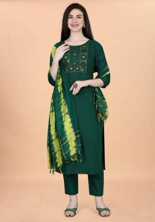 Picture of Lovely Cotton Sea Green Readymade Salwar Kameez