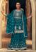 Picture of Fascinating Georgette Teal Straight Cut Salwar Kameez