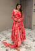 Picture of Georgette & Organza Crimson Readymade Salwar Kameez