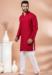 Picture of Shapely Rayon Dark Red Kurtas