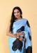 Picture of Amazing Satin & Silk Light Sky Blue Saree