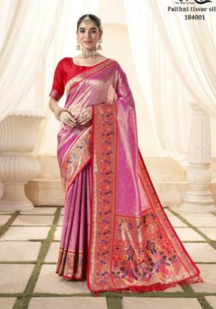 Picture of Amazing Silk Pale Violet Red Saree