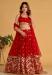 Picture of Fascinating Georgette & Organza Crimson Lehenga Choli