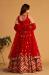 Picture of Fascinating Georgette & Organza Crimson Lehenga Choli