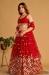 Picture of Fascinating Georgette & Organza Crimson Lehenga Choli