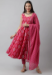 Picture of Beautiful Cotton Fire Brick Readymade Salwar Kameez