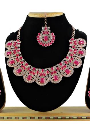 Picture of Statuesque Fire Brick Necklace Set