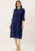 Picture of Sightly Cotton Navy Blue Kurtis & Tunic