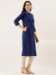 Picture of Sightly Cotton Navy Blue Kurtis & Tunic