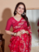 Picture of Fascinating Net Dark Red Saree