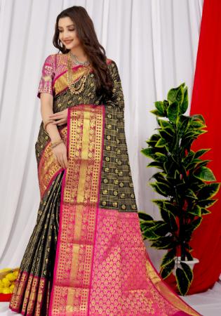Picture of Appealing Silk Black Saree