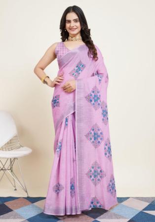 Picture of Fine Cotton Plum Saree