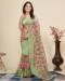 Picture of Fine Net Dark Sea Green Saree