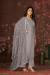 Picture of Radiant Chiffon Dark Grey Straight Cut Salwar Kameez