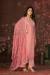 Picture of Chiffon Dark Salmon Straight Cut Salwar Kameez