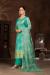 Picture of Chiffon Light Blue Straight Cut Salwar Kameez