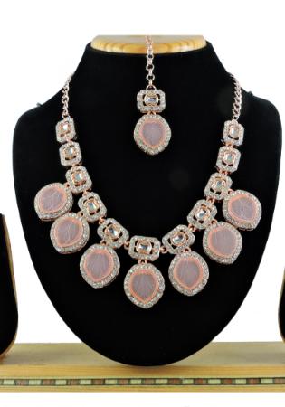 Picture of Alluring Rosy Brown Necklace Set