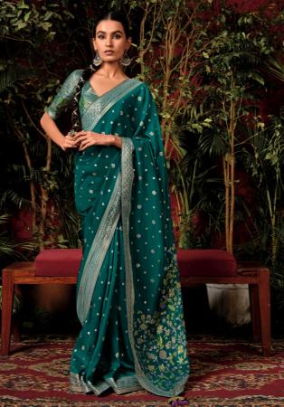 Picture of Sublime Silk Dark Green Saree