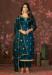 Picture of Bewitching Organza Navy Blue Straight Cut Salwar Kameez