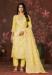 Picture of Organza Burly Wood Straight Cut Salwar Kameez