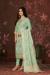 Picture of Organza Dark Sea Green Straight Cut Salwar Kameez