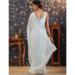 Picture of Well Formed Georgette & Silk White Saree