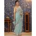 Picture of Pretty Georgette & Silk Dark Sea Green Saree