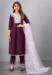 Picture of Pleasing Silk Dark Magenta Readymade Salwar Kameez