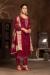 Picture of Enticing Organza Maroon Straight Cut Salwar Kameez