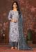 Picture of Cotton Light Slate Grey Straight Cut Salwar Kameez