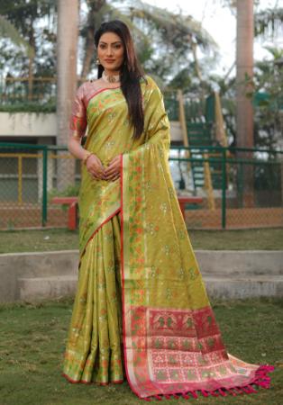 Picture of Ravishing Organza Dark Khaki Saree