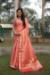 Picture of Sightly Organza Dark Salmon Saree