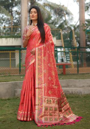 Picture of Splendid Organza Pink Saree