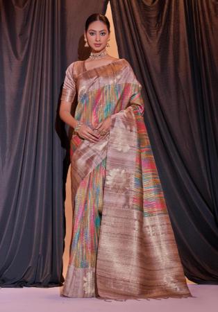 Picture of Fascinating Silk Rosy Brown Saree