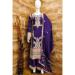 Picture of Chiffon Midnight Blue Straight Cut Salwar Kameez