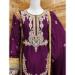 Picture of Lovely Chiffon Brown Straight Cut Salwar Kameez