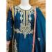 Picture of Classy Chiffon Teal Straight Cut Salwar Kameez