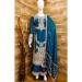 Picture of Classy Chiffon Teal Straight Cut Salwar Kameez