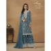 Picture of Georgette Midnight Blue Straight Cut Salwar Kameez