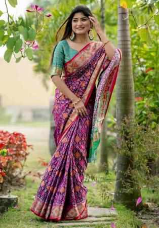 Picture of Nice Silk Medium Orchid Saree