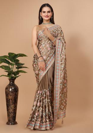 Picture of Resplendent Silk Bisque Saree